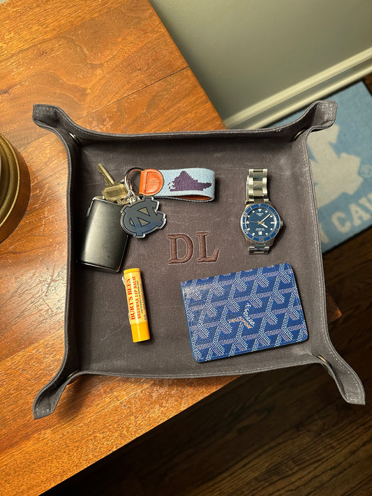 Waxed Canvas Desk Tray