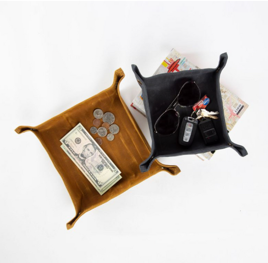 Waxed Canvas Desk Tray